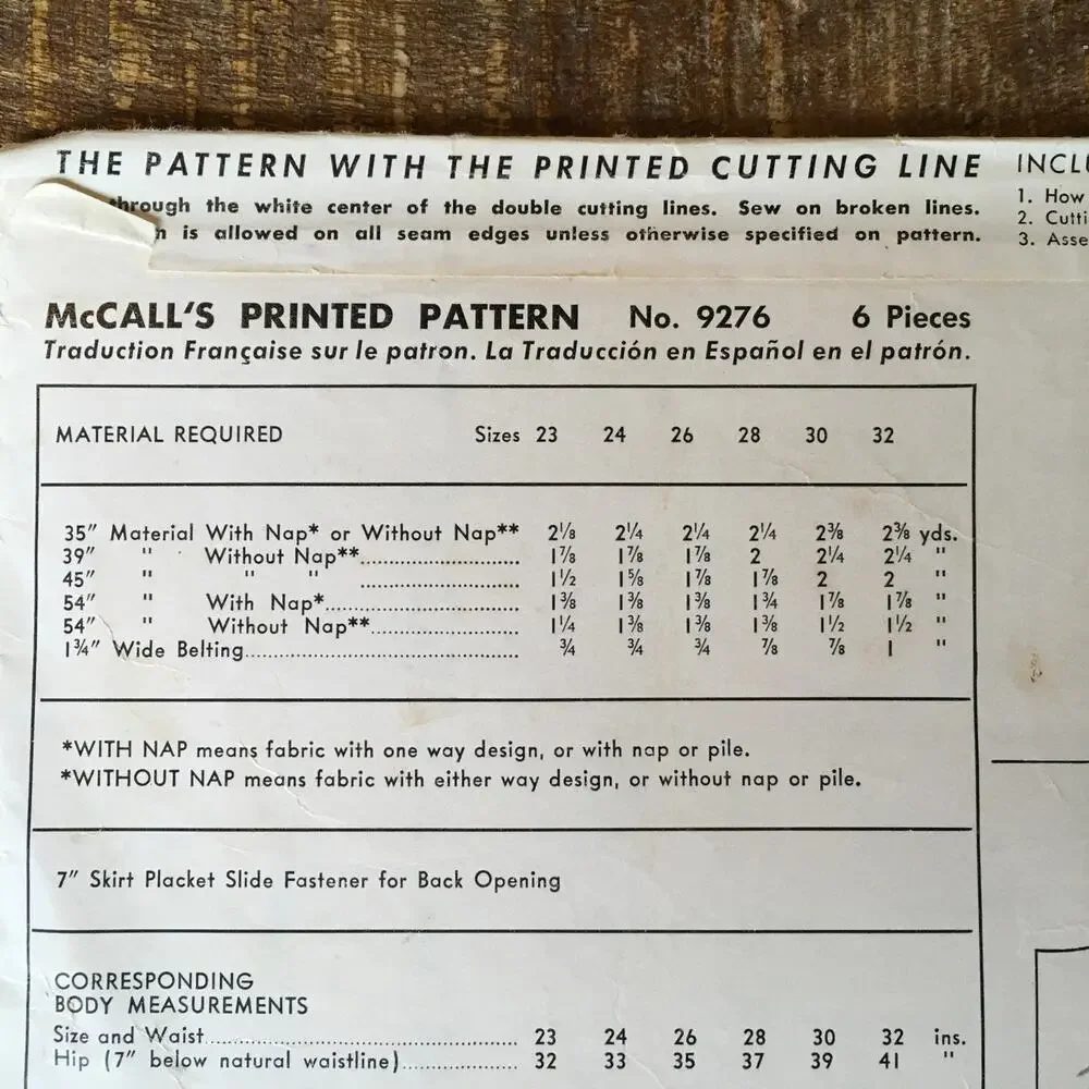 McCalls Sewing Pattern 9276 Original 1953 Misses Skirt MCM Waist 26 COMPLETE